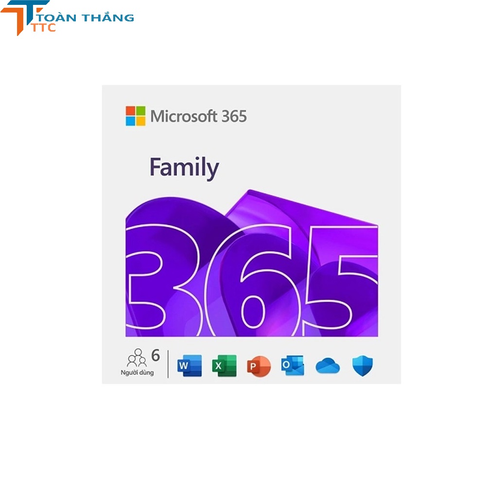 PHẦN MÊM Office M365 Family Subscr PK Lic 1YR Online APAC EM ESD EP2-36890 (Key ESD gởi qua Mail) - 6 User